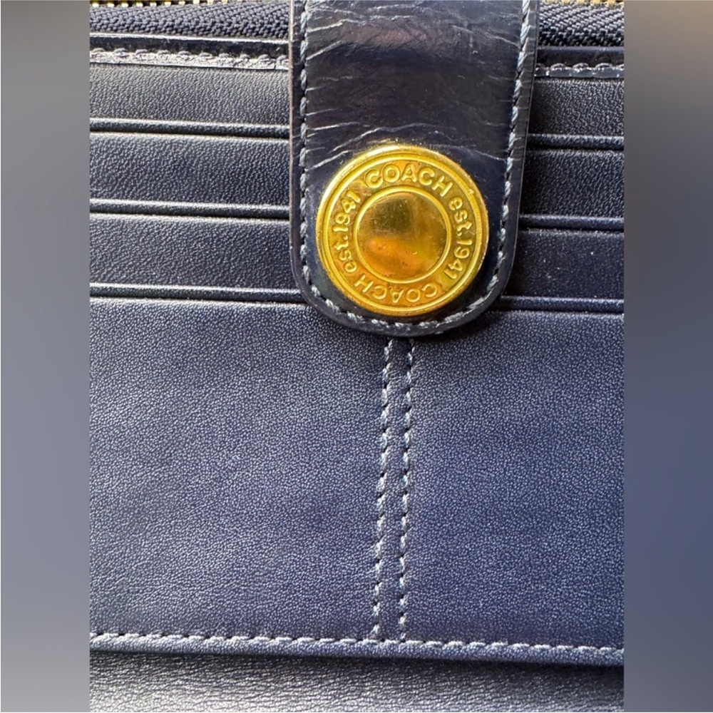 Coach Legacy Denim Blue and Cream Signature Wallet Y2K NWOT - Picture 7 of 17